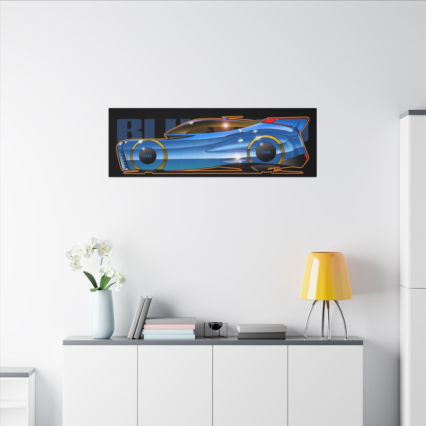 BLUEBIRD FIREBALL CONCEPT Canvas Art Print - 11x14