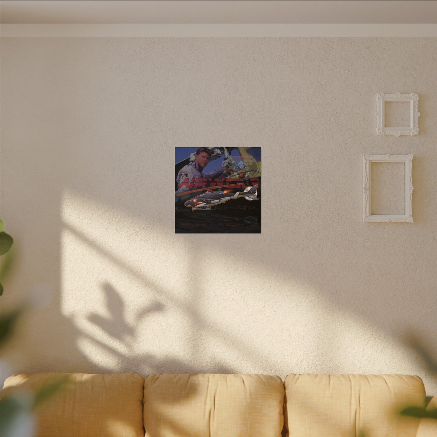 AIRWOLF TV Helicopter Canvas Art Print - 12x12