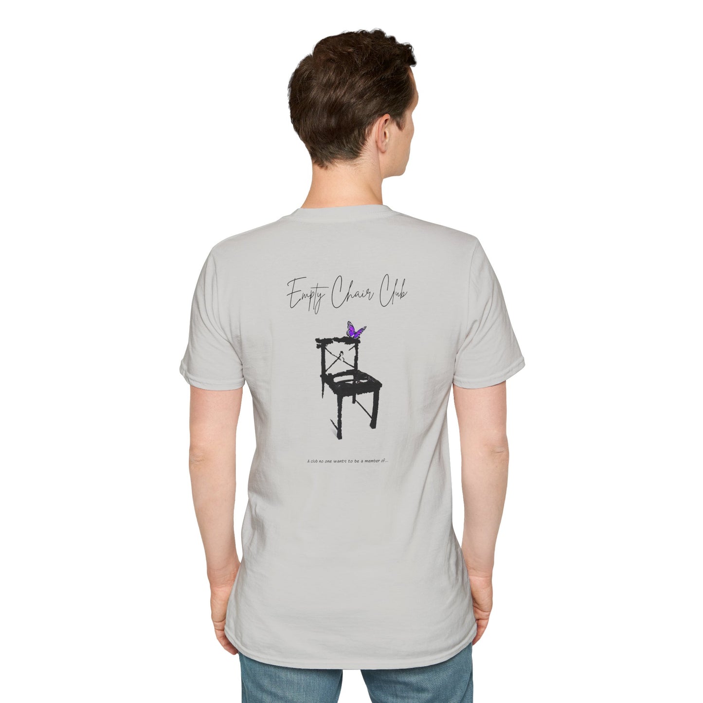 EMPTY CHAIR CLUB Unisex Softstyle T-Shirt - Casual Comfort for Relaxation and Reflection