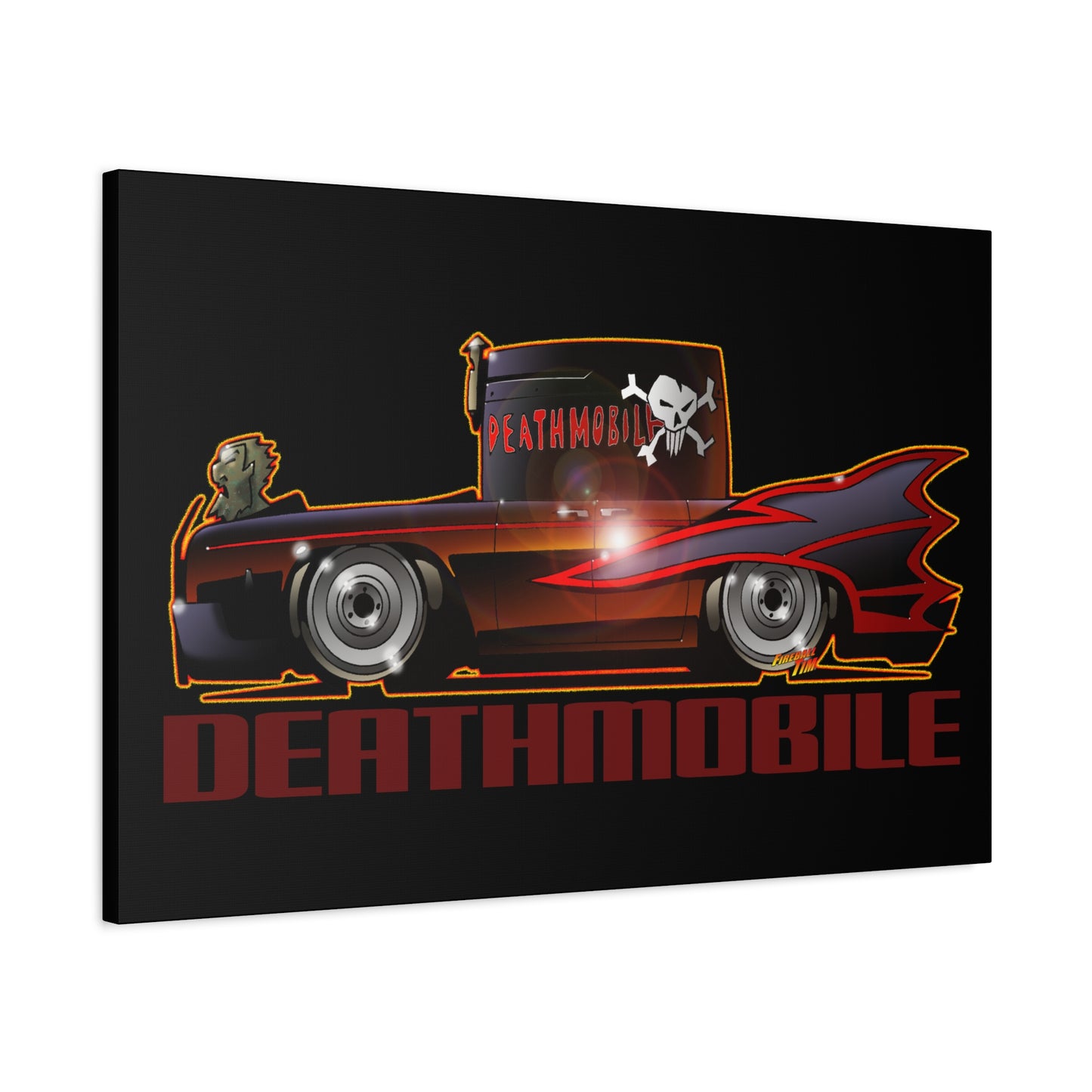ANIMAL HOUSE DEATHMOBILE Fireball Art Canvas Wall Print