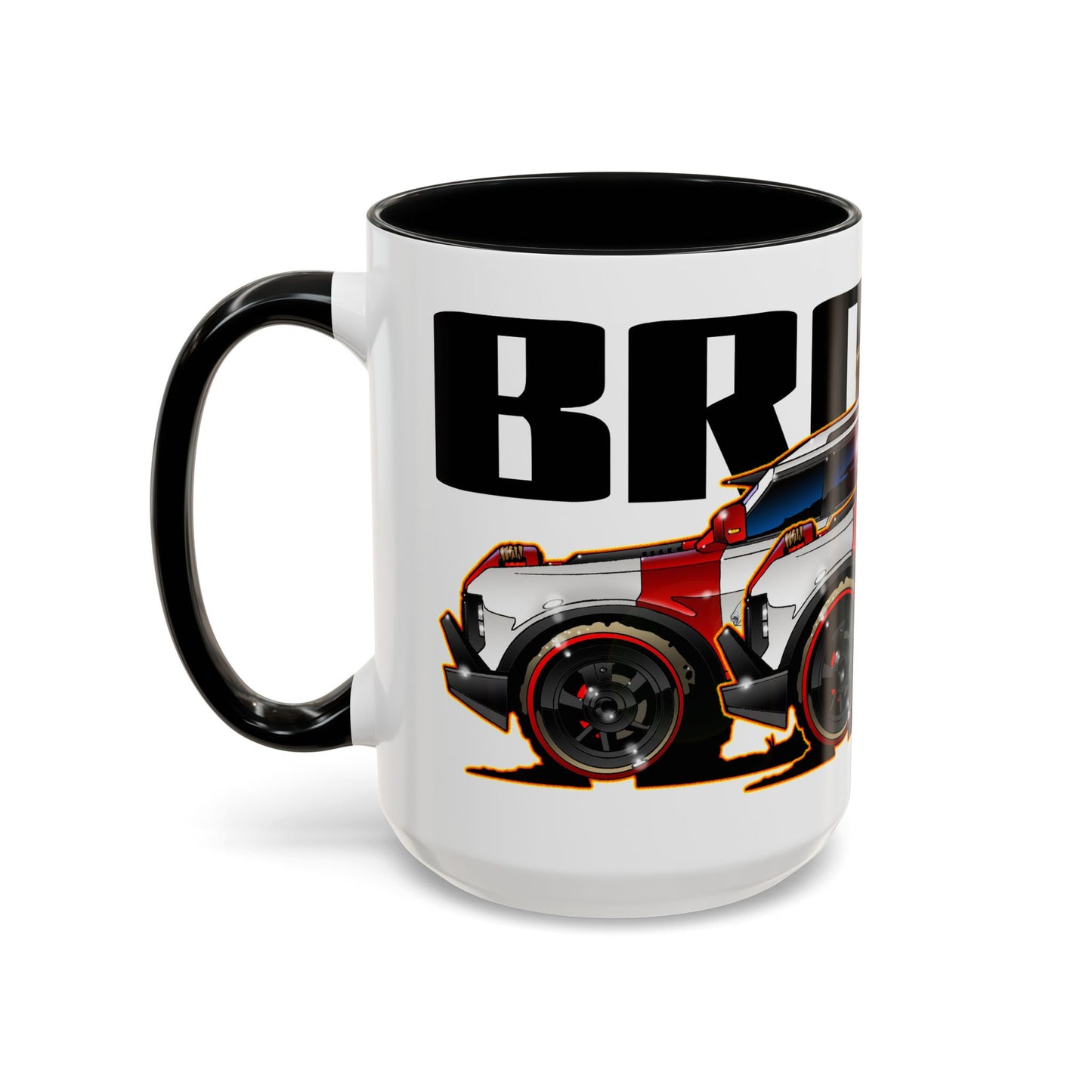 FORD BRONCO AMERICANO CUSTOM Fireball Art Collectible Coffee Mug - 2 Sizes