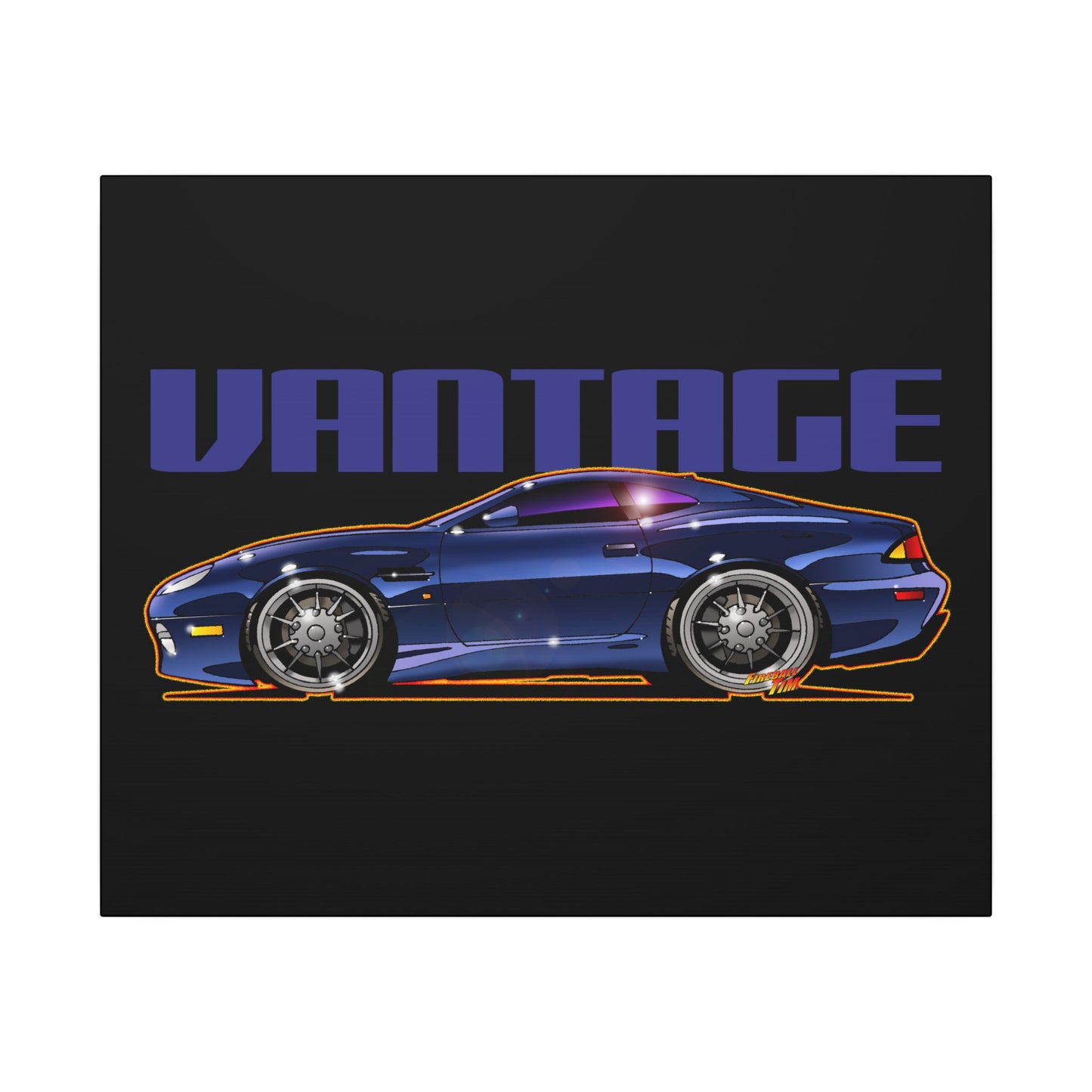 ASTON MARTIN VANTAGE 2001 Fireball Art Canvas Print