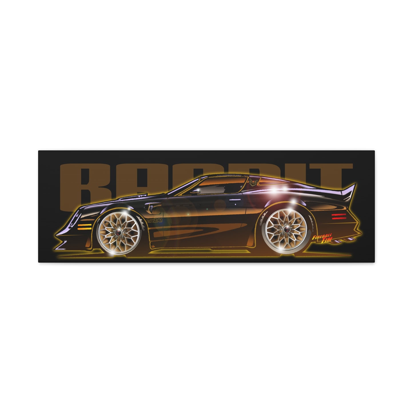 SMOKEY AND THE BANDIT Pontiac Trans Am Fireball Art Canvas Print - Sizes