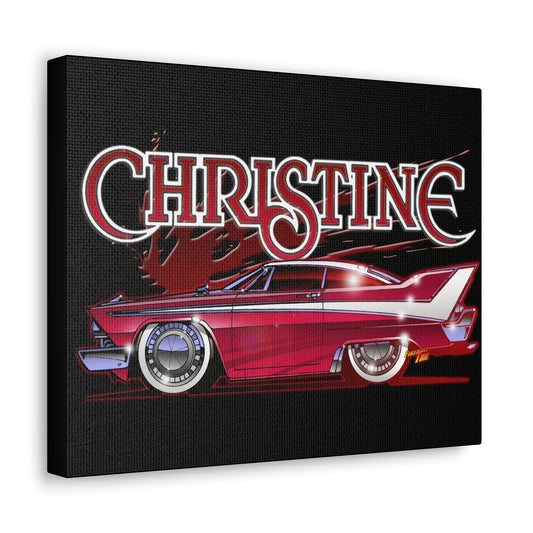 CHRISTINE Movie Car 1958 Plymouth Fury Concept Art Canvas Print 11x14