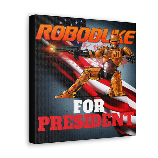 ROBODUKE FOR PRESIDENT Robocop Dukes of Hazzard Concept Art Canvas Print 12x12