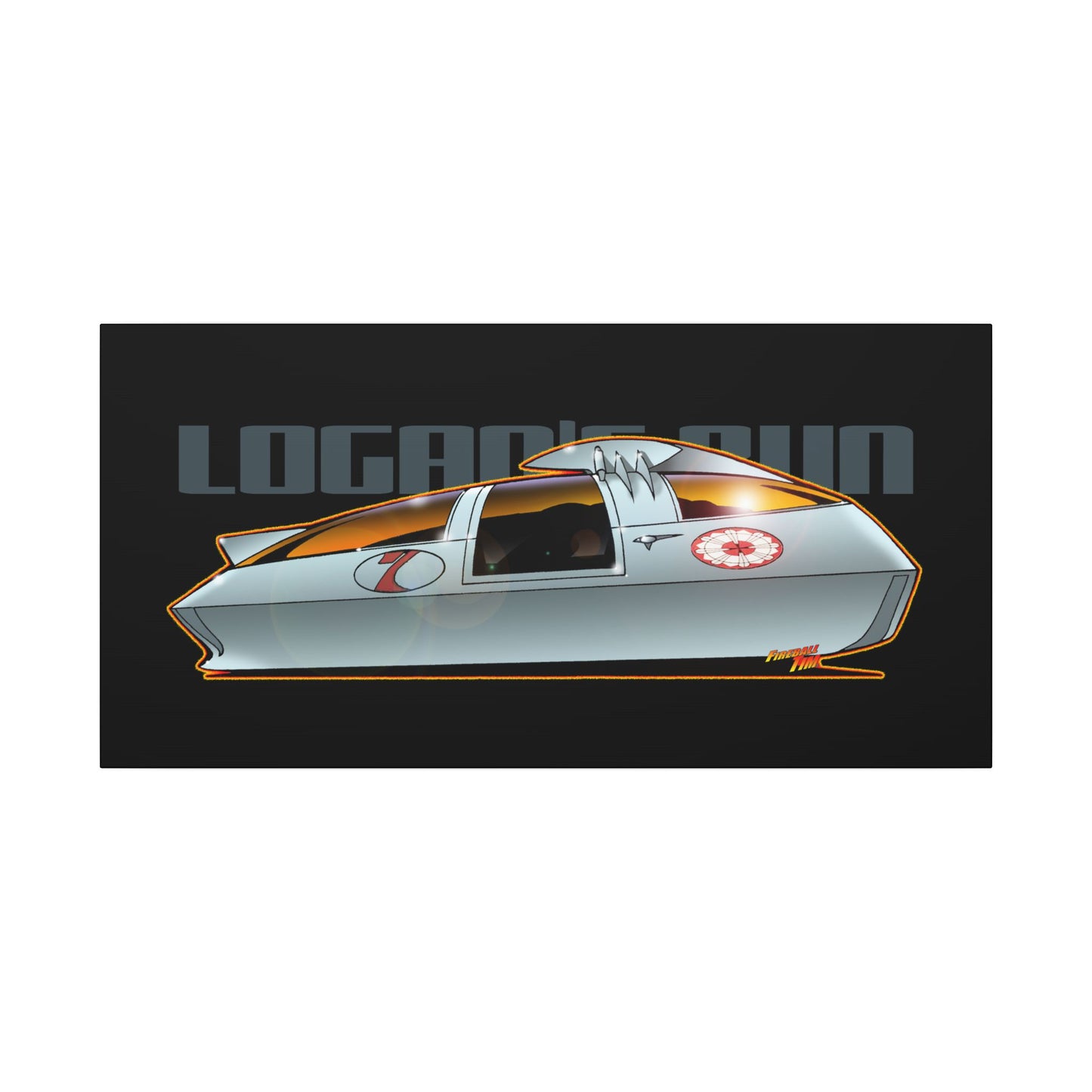 LOGAN'S RUN Sci Fi TV Car Collectible Fireball Art Canvas Print