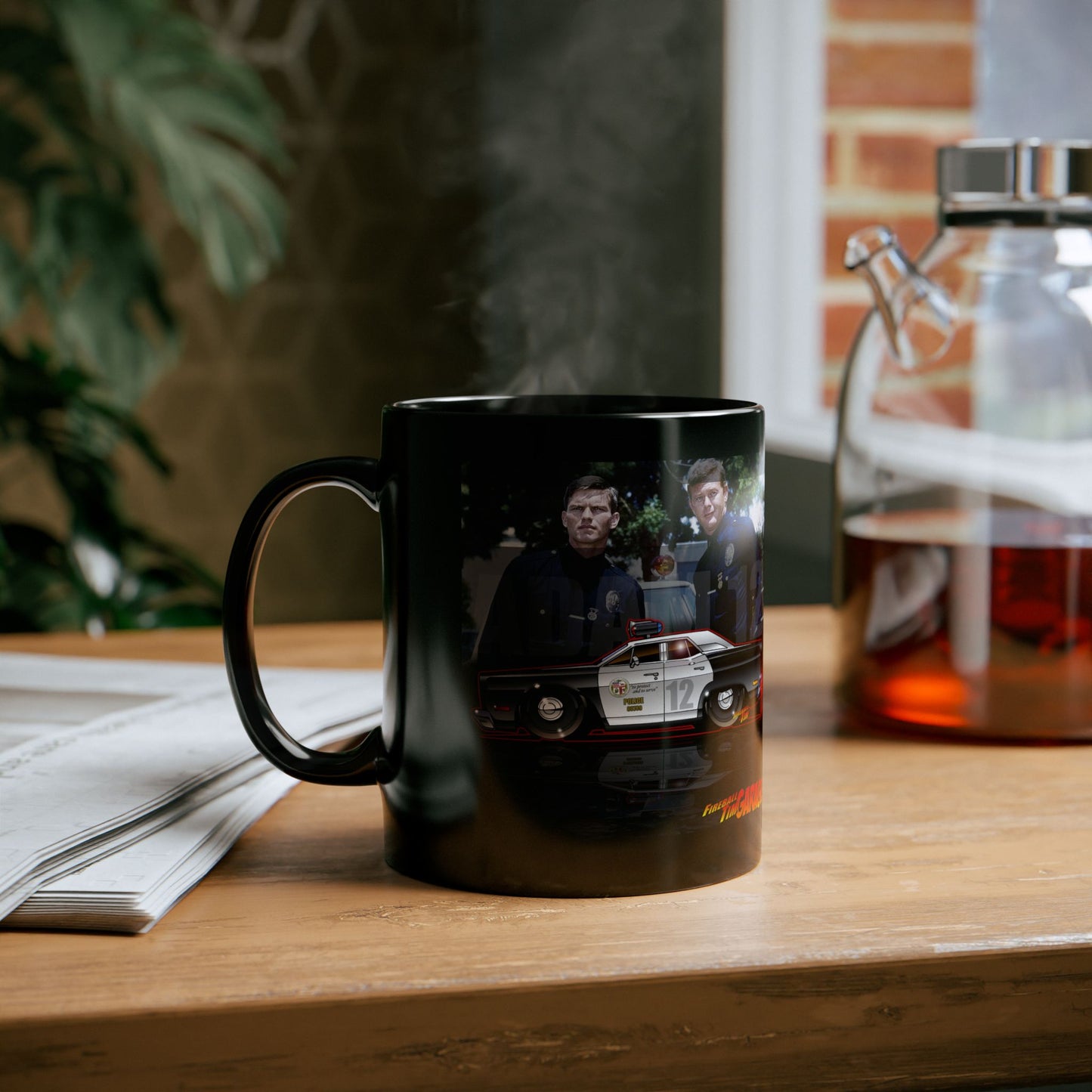 ADAM 12 TV Show 1967 PLYMOUTH BELVEDERE Police Car Collectors Coffee Mug - 11oz
