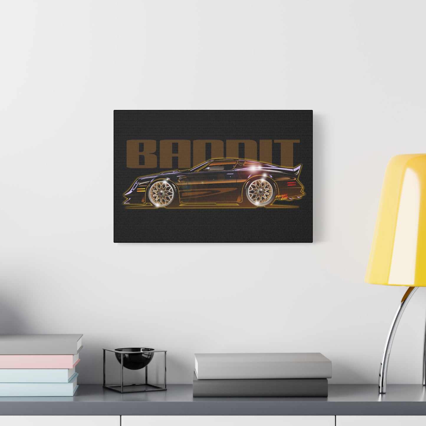 SMOKEY AND THE BANDIT Pontiac Trans Am Fireball Art Canvas Print - Sizes