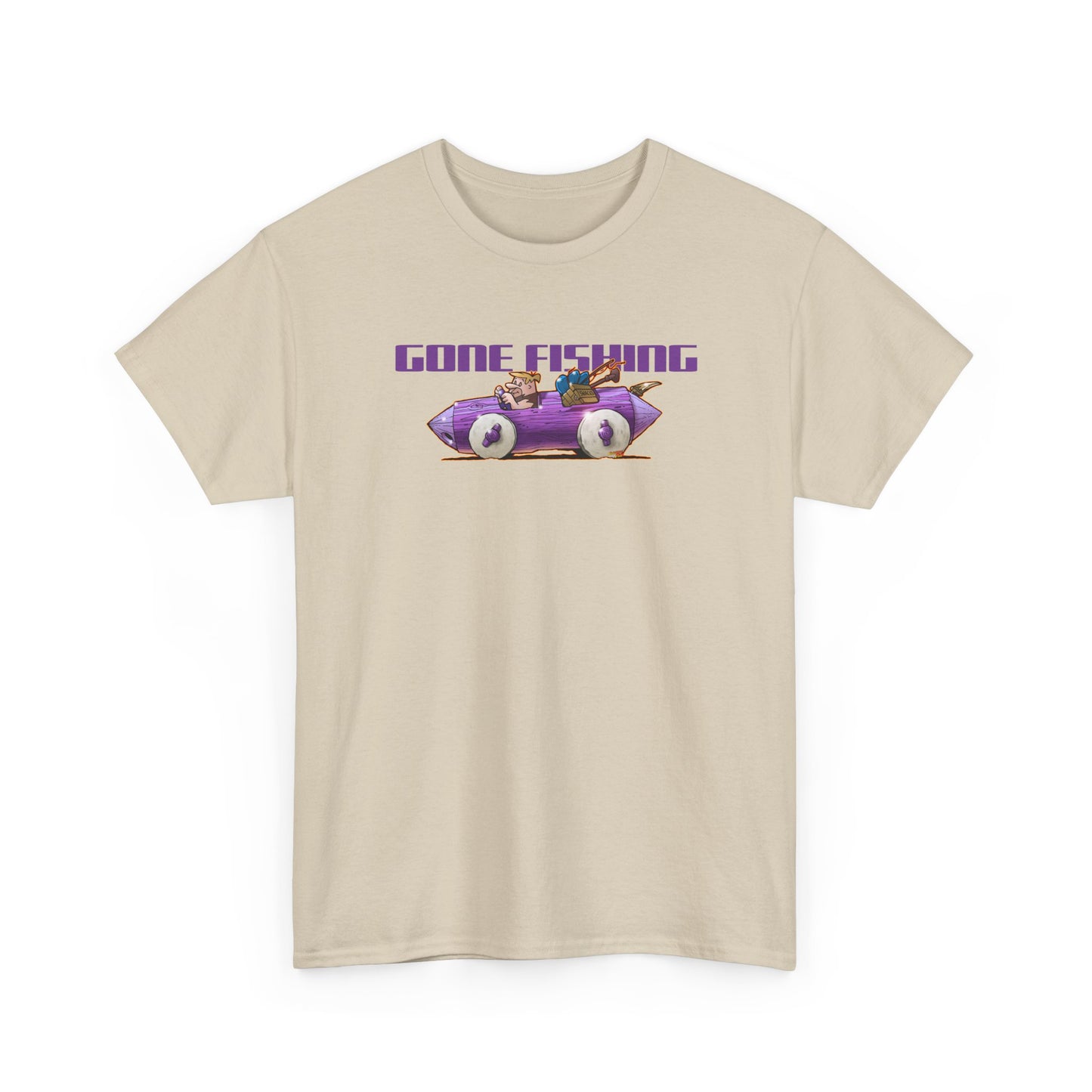 FLINSTONES BARNEY RUBBLE Gone Fishing Fireball Tee Shirt - Multiple Colors