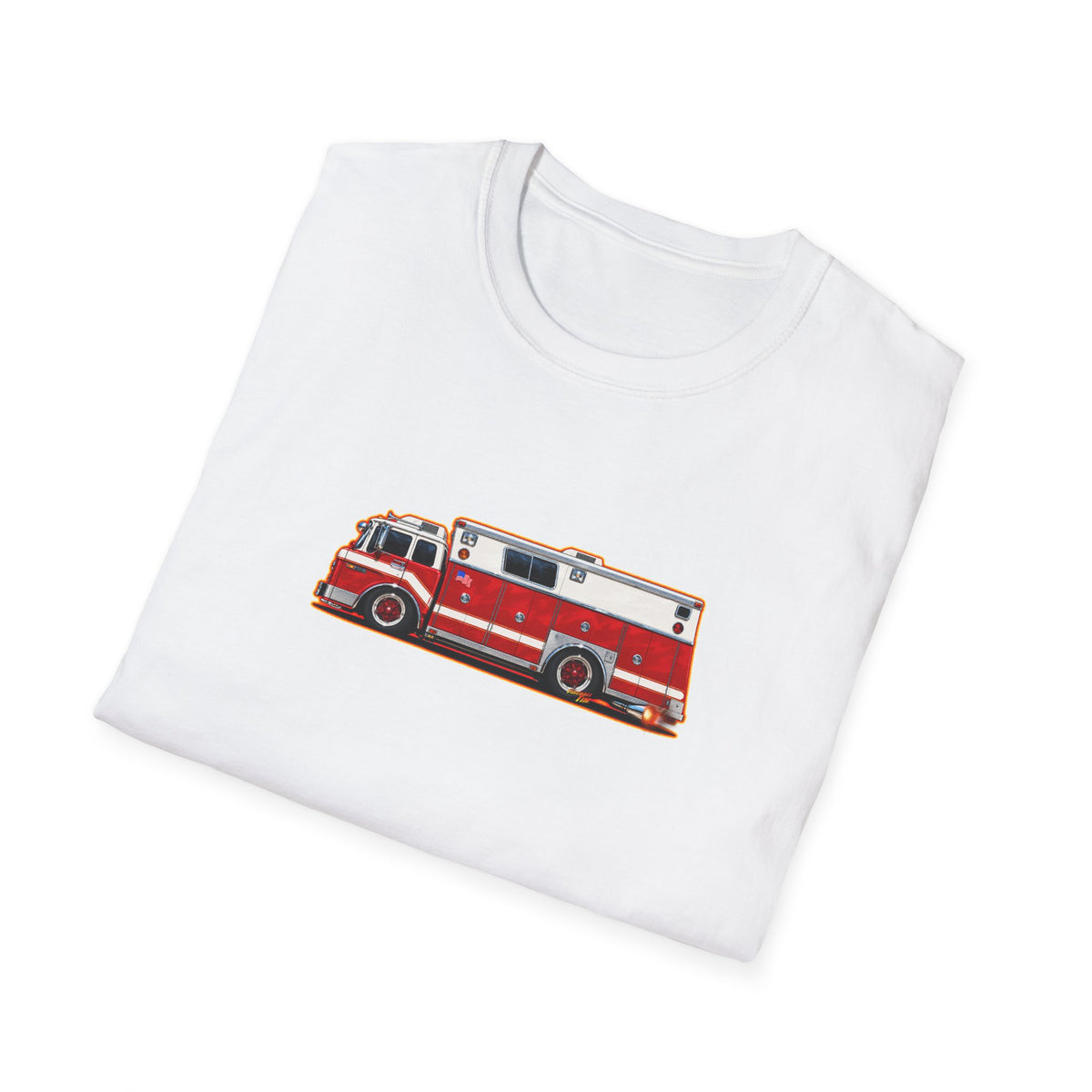 FIRE TRUCK Collectible Fireball Art TeeShirt