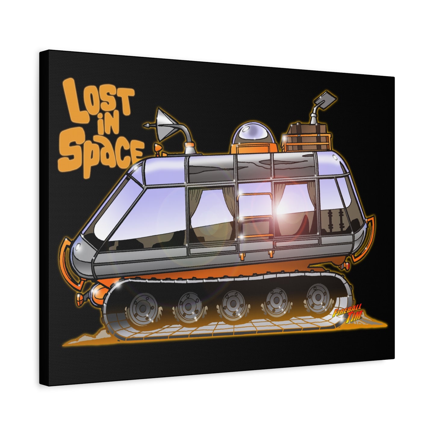 LOST in SPACE Classic TV Chariot Canva Art Wall Print