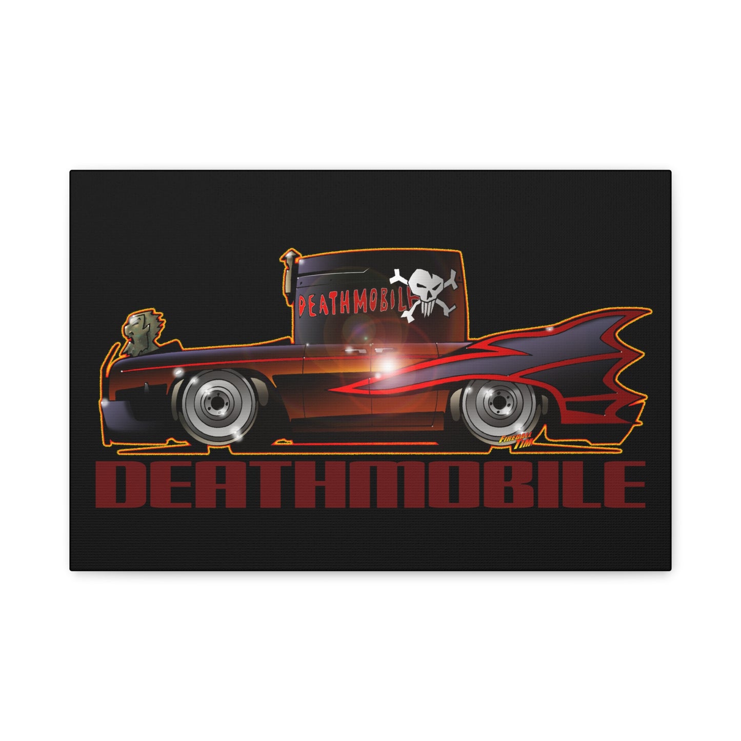 ANIMAL HOUSE DEATHMOBILE Fireball Art Canvas Wall Print