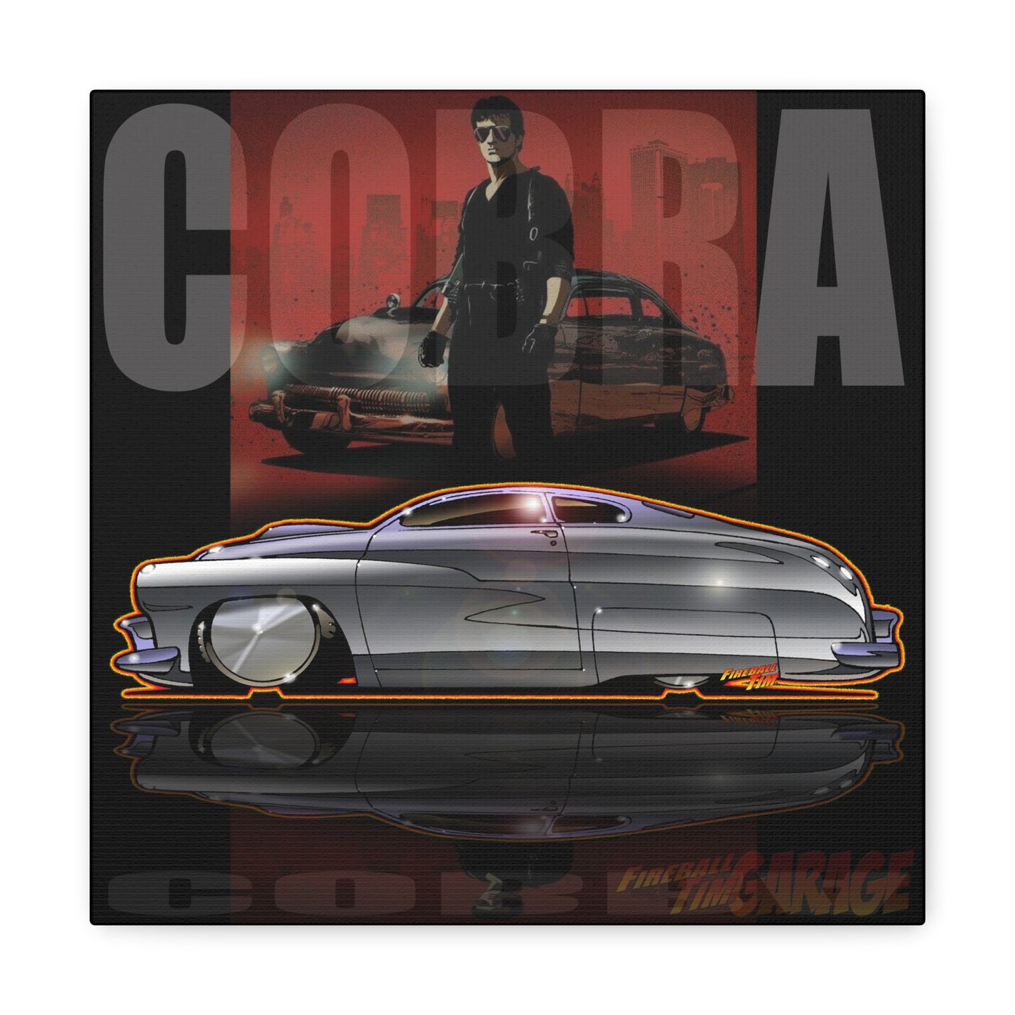 COBRA MERCURY Movie Car Stallone Concept Art Canvas MASTERPRINT 3 Sizes