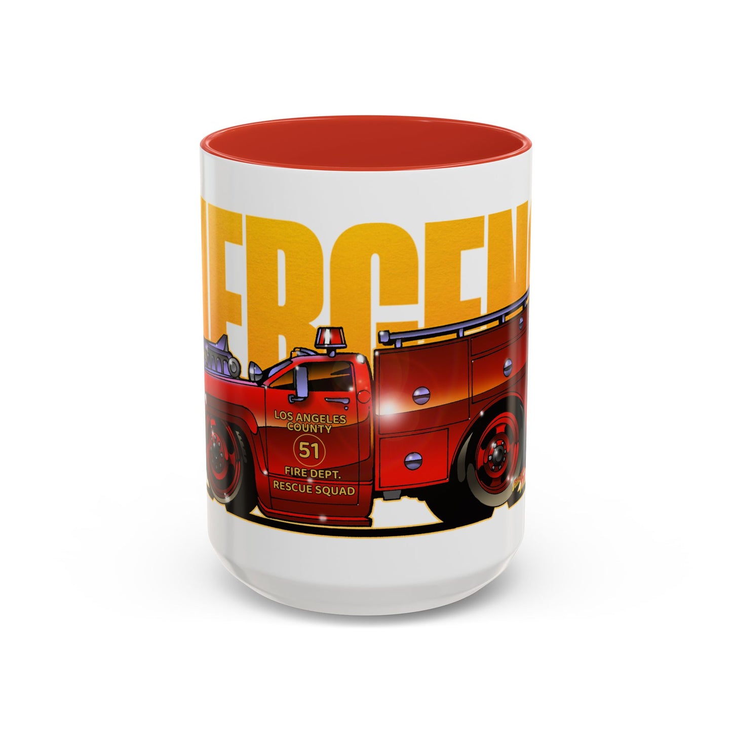 EMERGENCY SQUAD 51 Paramedic Truck Collectible Art Coffee Mug - 2 Sizes