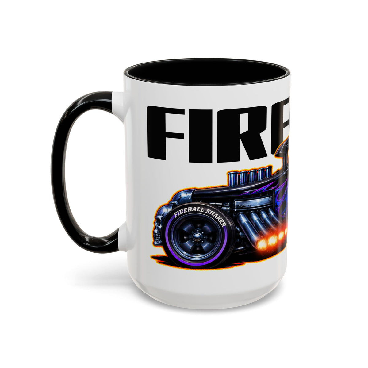 HOT WHEELS FIREBALL SHAKER Hot Rod Collectible Fireball Art Coffee Mug - 2 Sizes