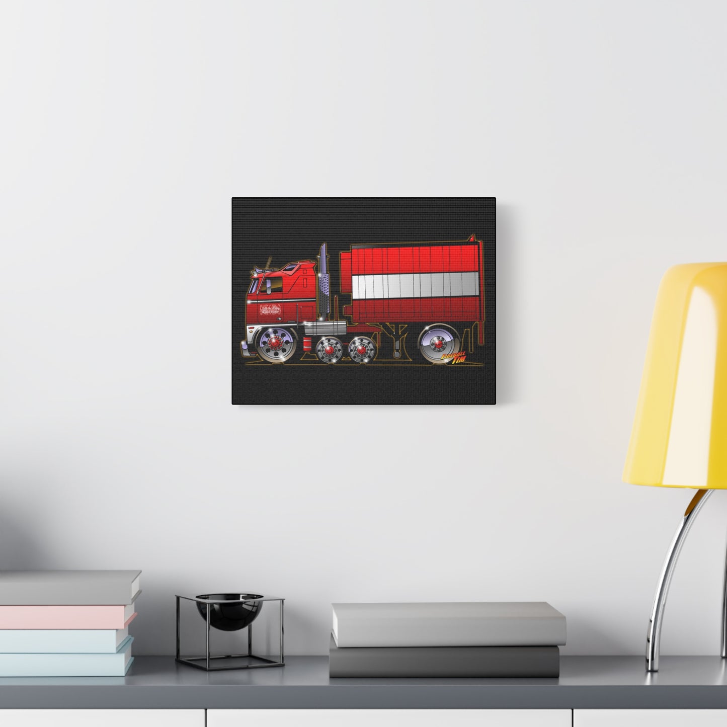 BJ AND THE BEAR TV Show Semi Truck Canvas Art Wall Print - 11x14