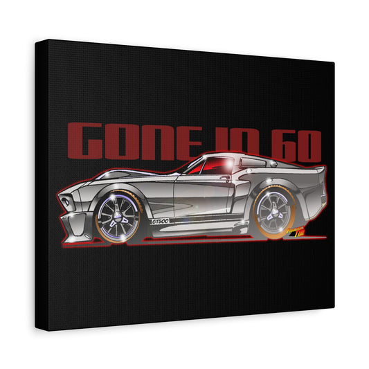 GONE IN 60 SECONDS Mustang Shelby GT500 Canvas Art Wall Print - 11X14