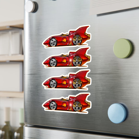 SPEED RACER MACH 4 Fireball Art Collectible Kiss-Cut Vinyl Decals Sticker
