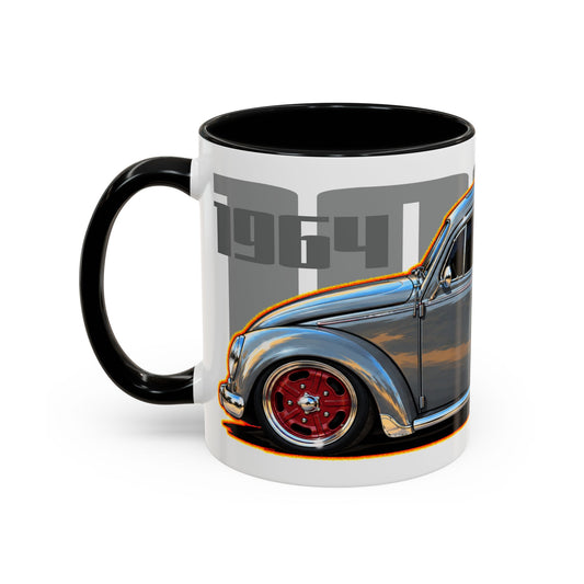 KUSTOM 1964 VW BUG Collectible Fireball Art Coffee Mug - 2 Sizes