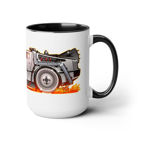 BACK to the FUTURE Delorean Time Machine Concept Art Coffee Mug 15oz