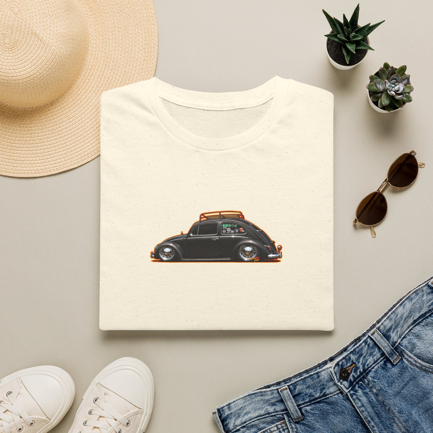 AIRKOOLED KLASSICS Custom VW Bug Collectible Fireball Art Tee Shirt