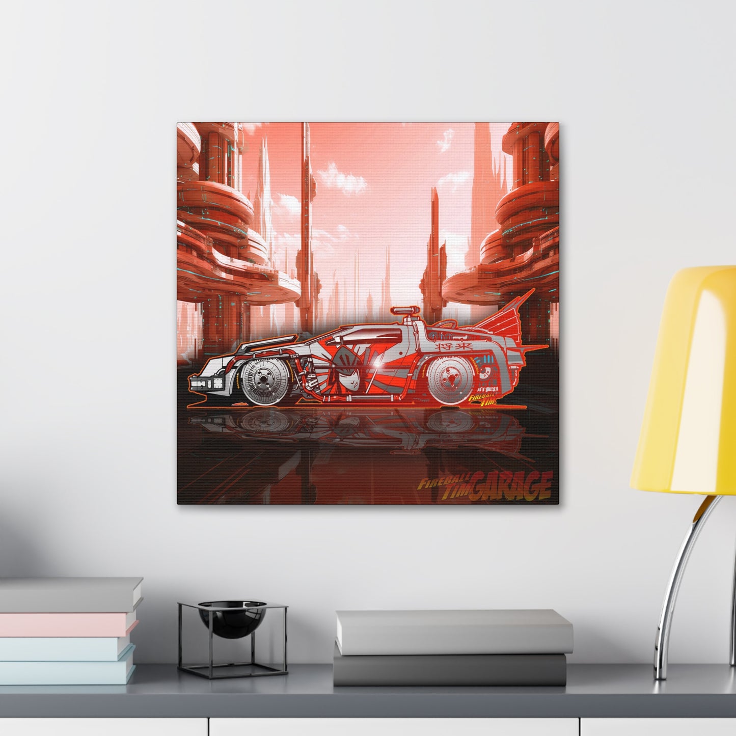 DMC DELOREAN BOSOZOKU JDM BTTF Concept Art Canvas MASTERPRINT 3 Sizes