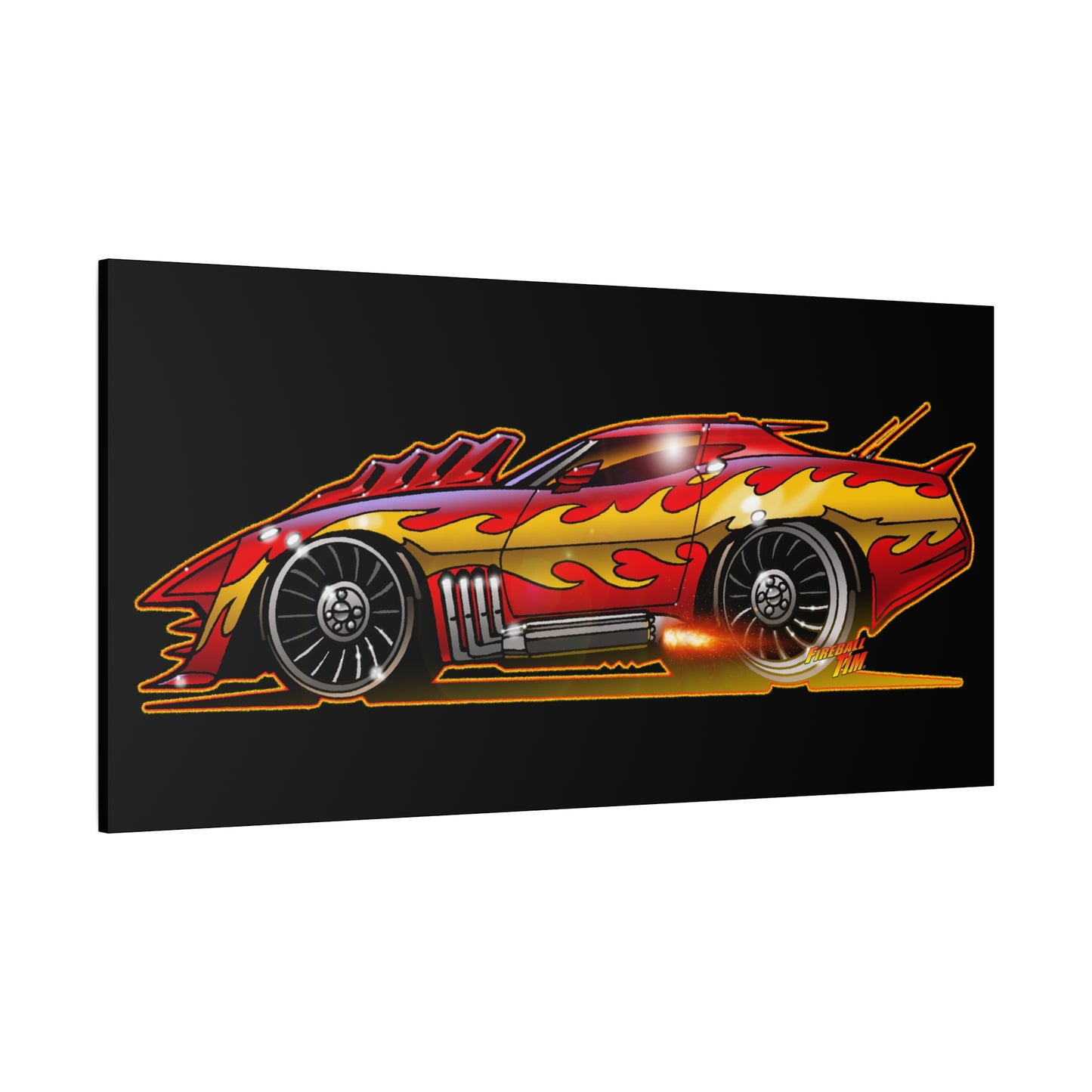 CORVETTE SUMMER Movie Car Fireball Art Canvas Print