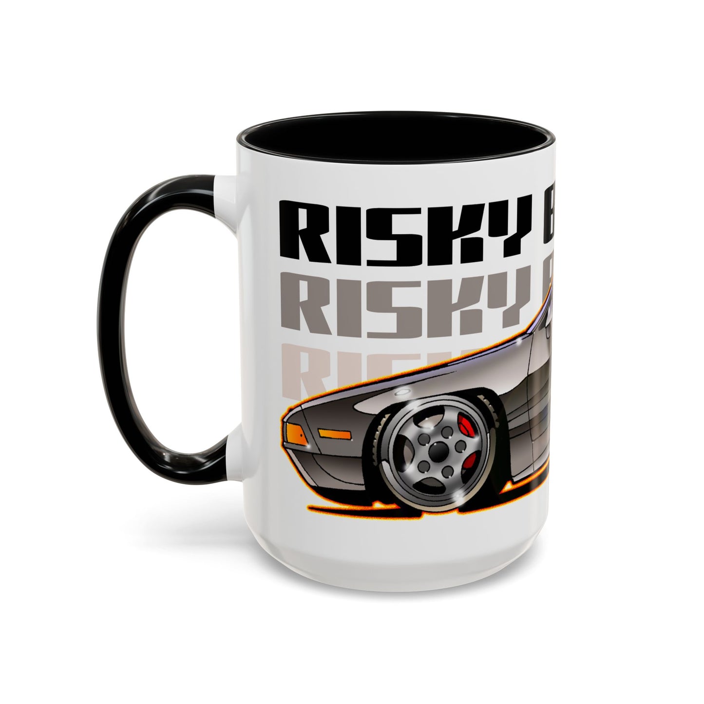RISKY BUSINESS Porsche 928 Fireball Art Coffee Mug - 2 Sizes