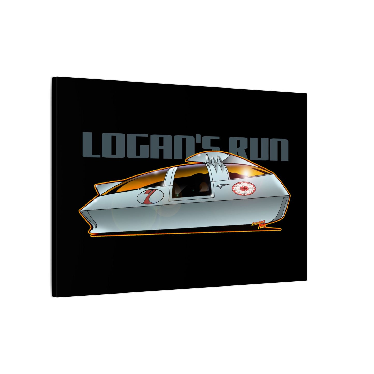 LOGAN'S RUN Sci Fi TV Car Collectible Fireball Art Canvas Print