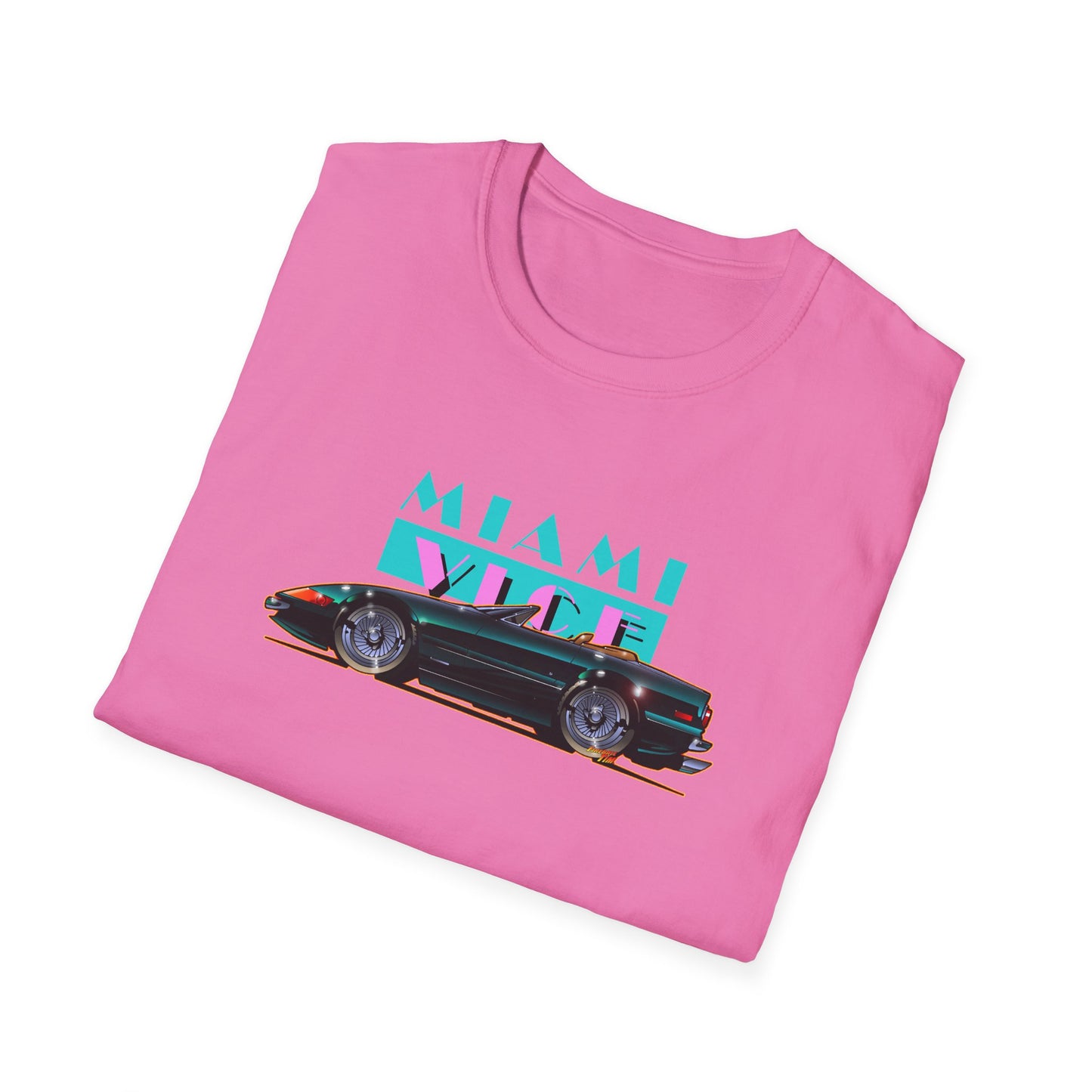 MIAMI VICE Ferrari Daytona Concept Art Softstyle T-Shirt Multiple Colors