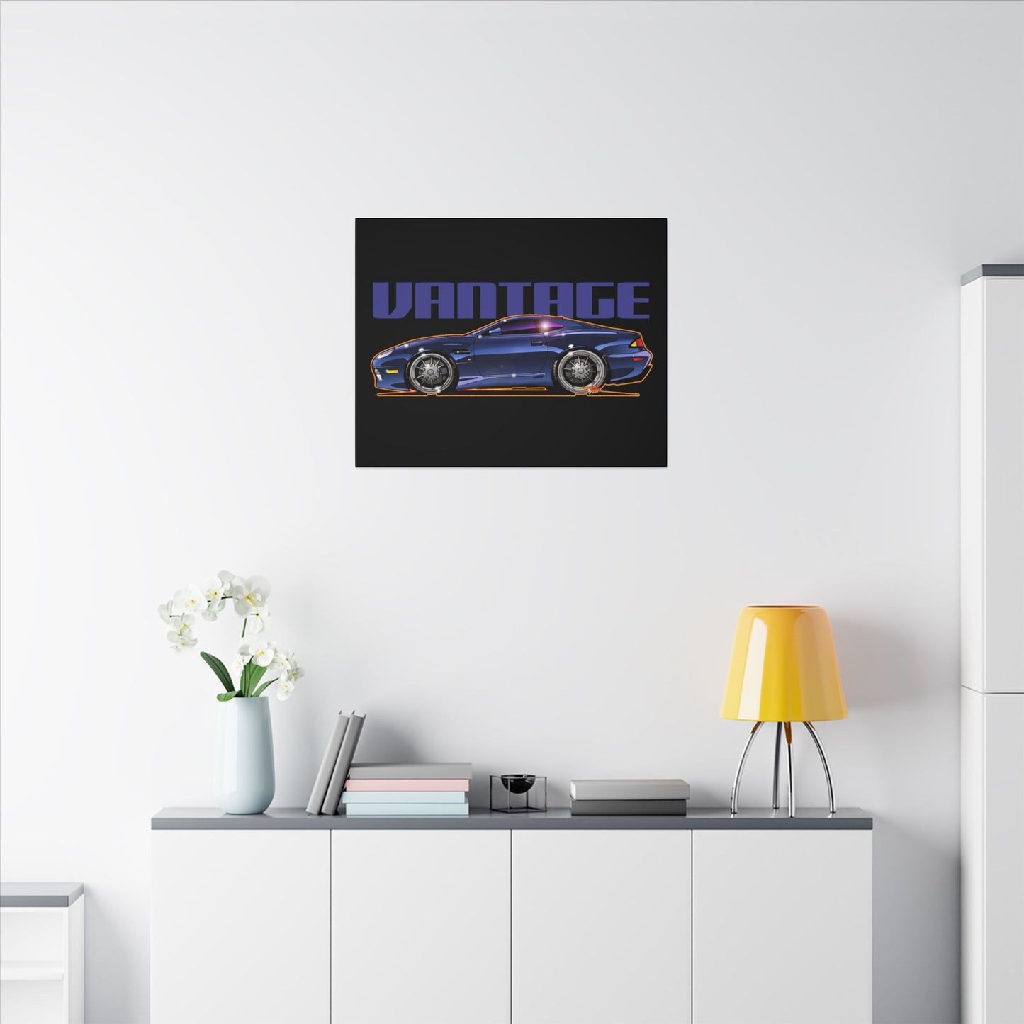 ASTON MARTIN VANTAGE 2001 Fireball Art Canvas Print