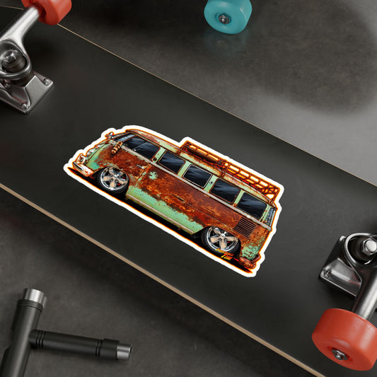 KUSTOM VW VOLKSWAGEN BUS Collectible Fireball Art Stickers in 4 Sizes