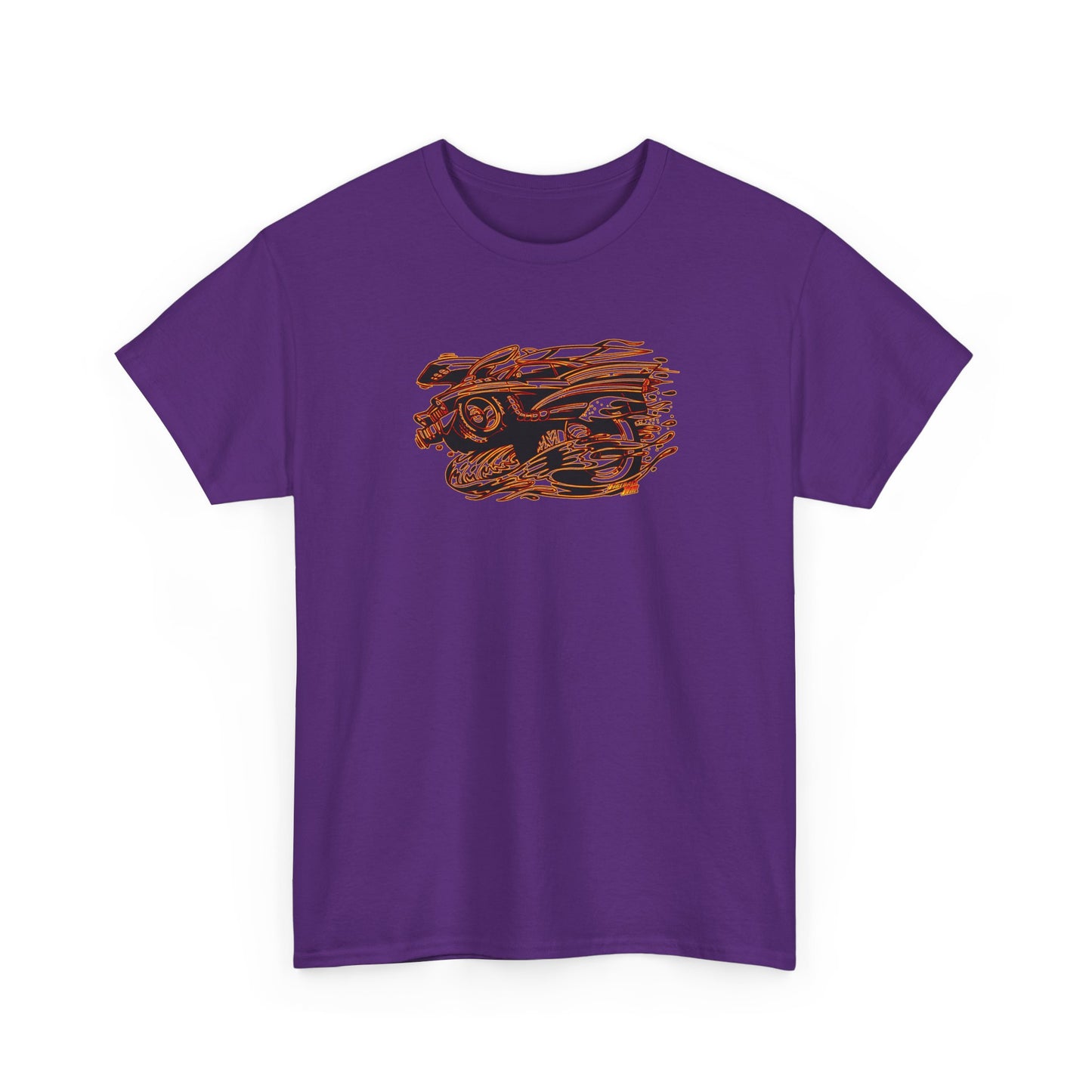 HOT ROD CHEVY Muscle Car Fireball Tee Shirt - Multiple Colors