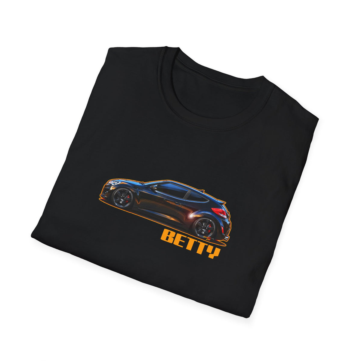 HYUNDAI VELOSTER 2012 Black Betty Collectible Fireball Art TeeShirt