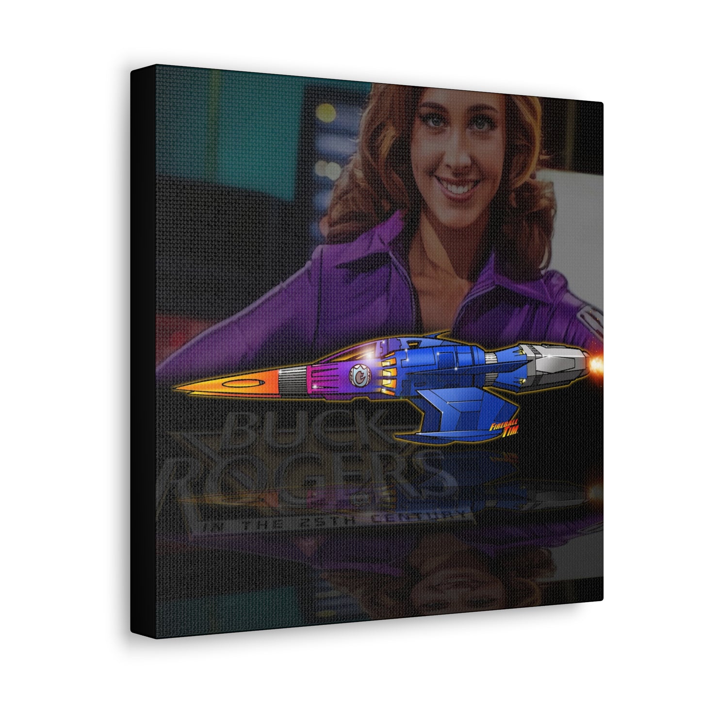 BUCK ROGERS Hot Rod Starfighter Spaceship Canvas Art MASTERPRINT 2 Sizes