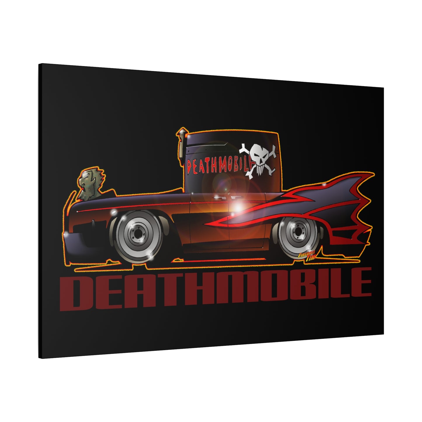 ANIMAL HOUSE DEATHMOBILE Fireball Art Canvas Wall Print