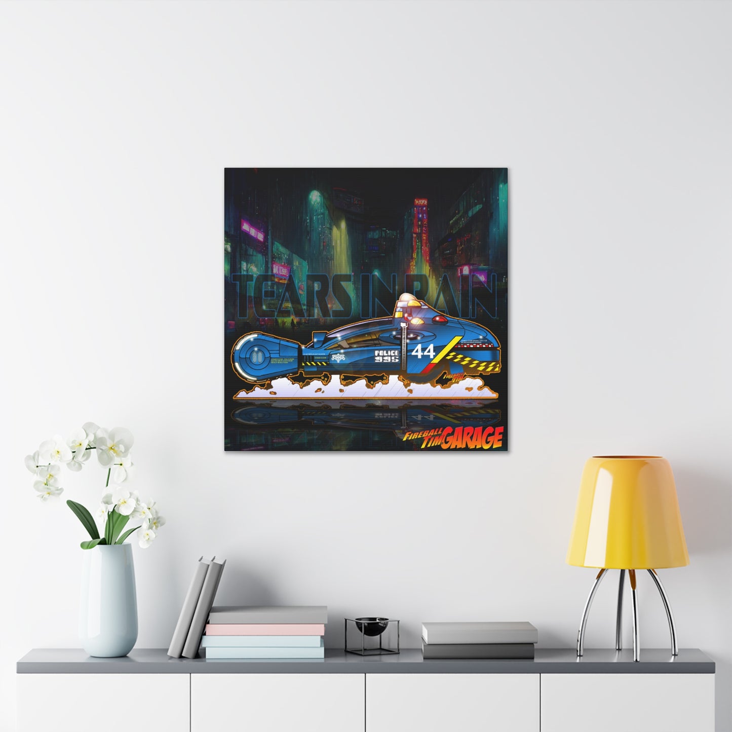 BLADE RUNNER SPINNER Police Car Concept Art Canvas MASTERPRINT 3 Sizes