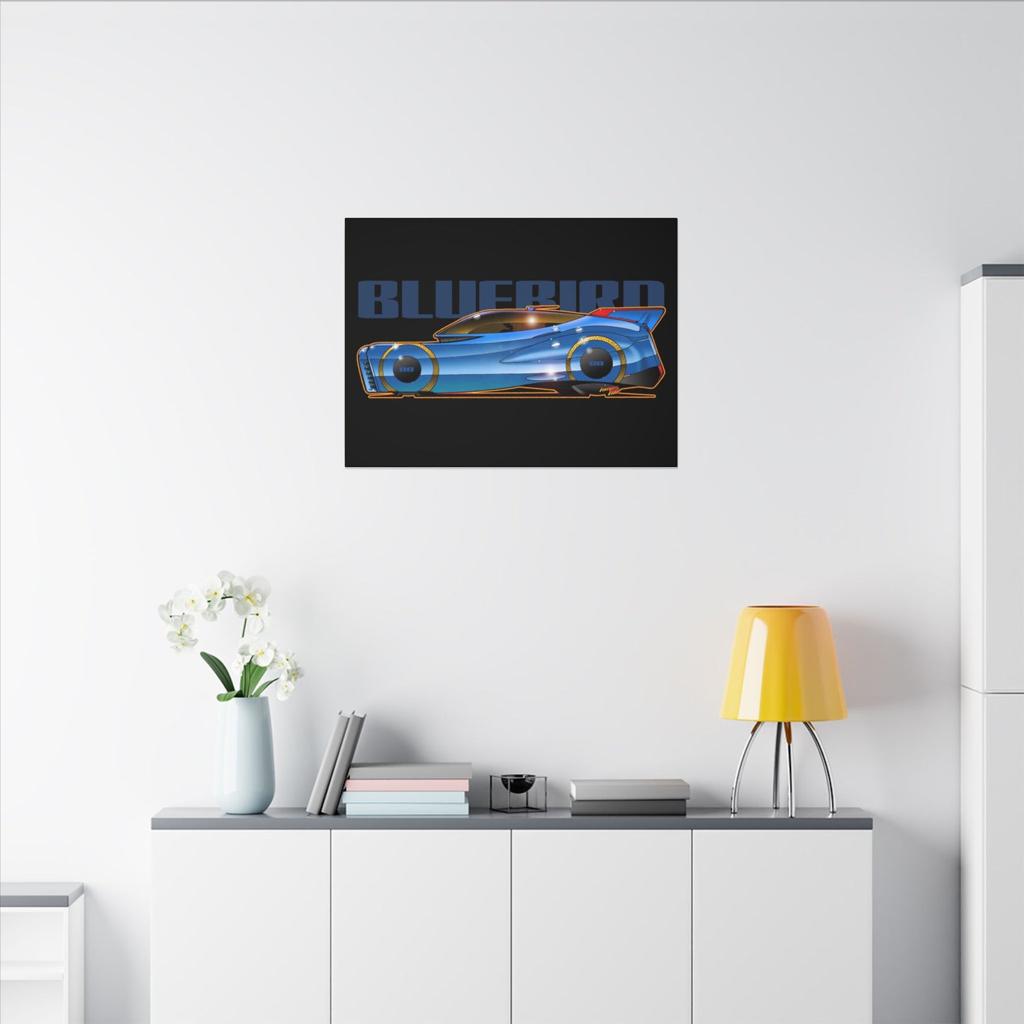 BLUEBIRD FIREBALL CONCEPT Canvas Art Print - 11x14