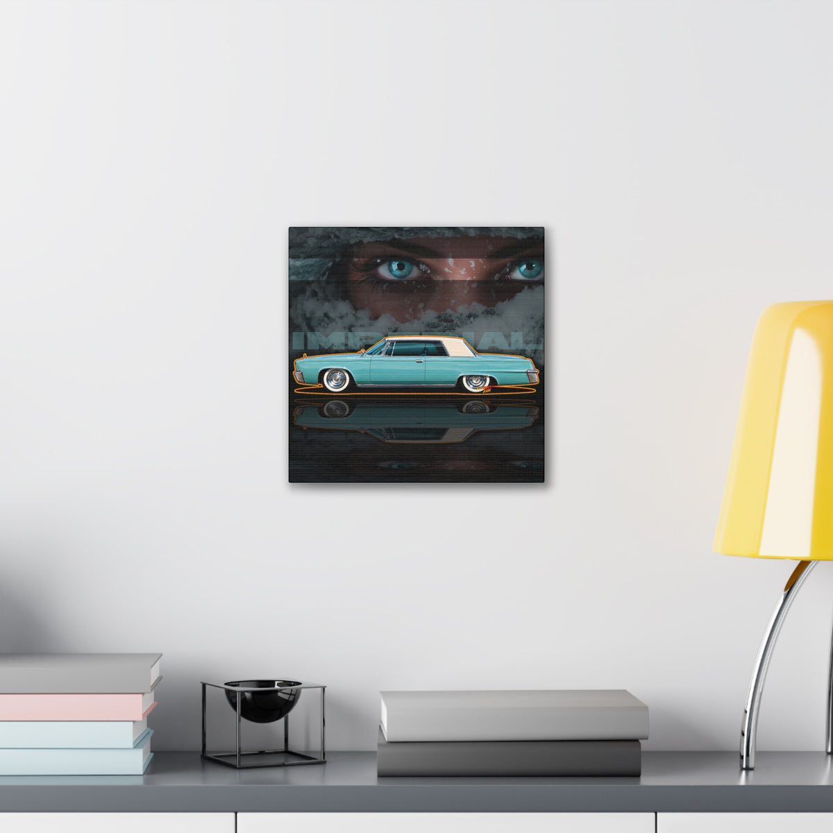 CHRYSLER IMPERIAL 1964 Collectible Fireball Art Canvas Stretched Print