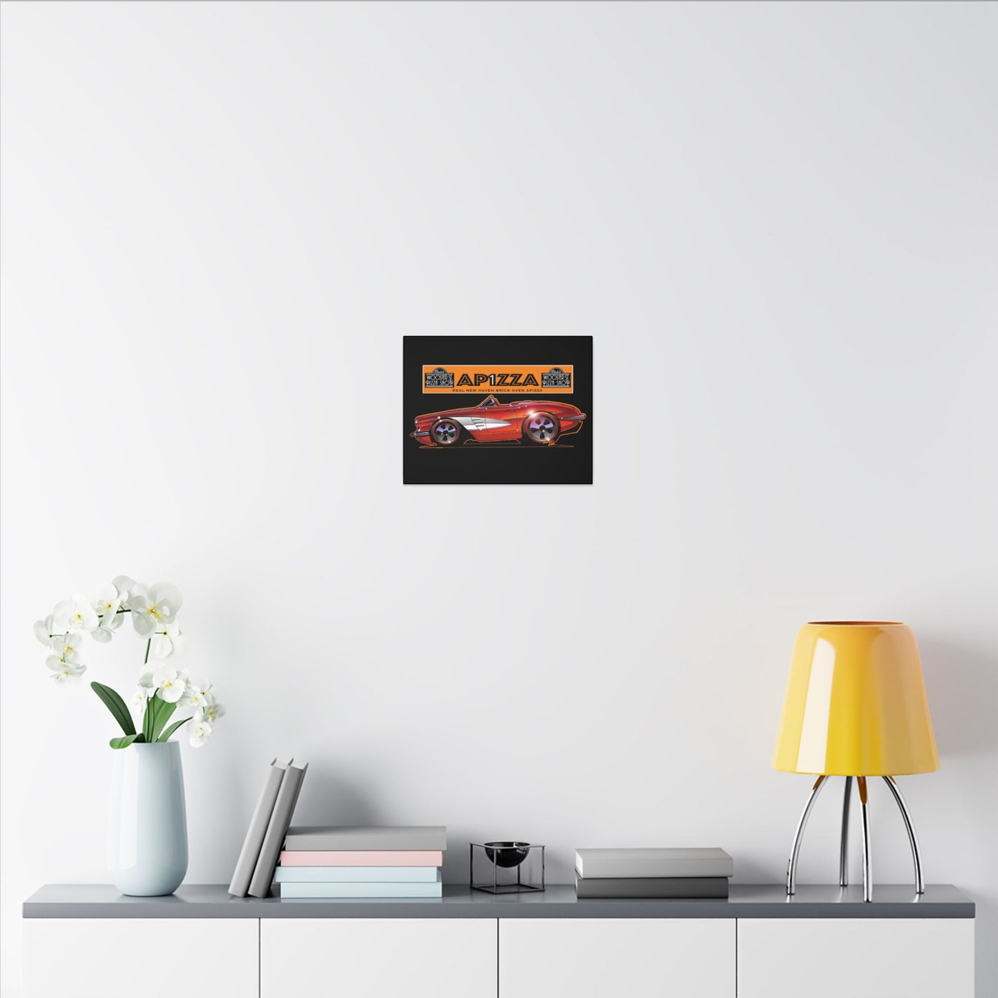 CORVETTE 1958 APIZZA 1 Fireball Art Canvas Print