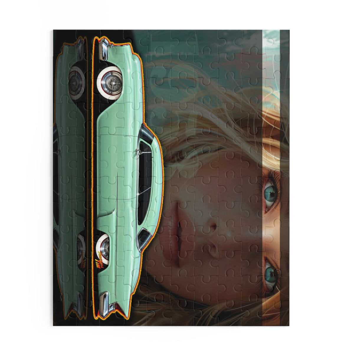 BUICK 1953 Kustom Special Collectible Fireball Art Jigsaw Puzzle — Retro Custom Cars (120/252/500‑Piece)