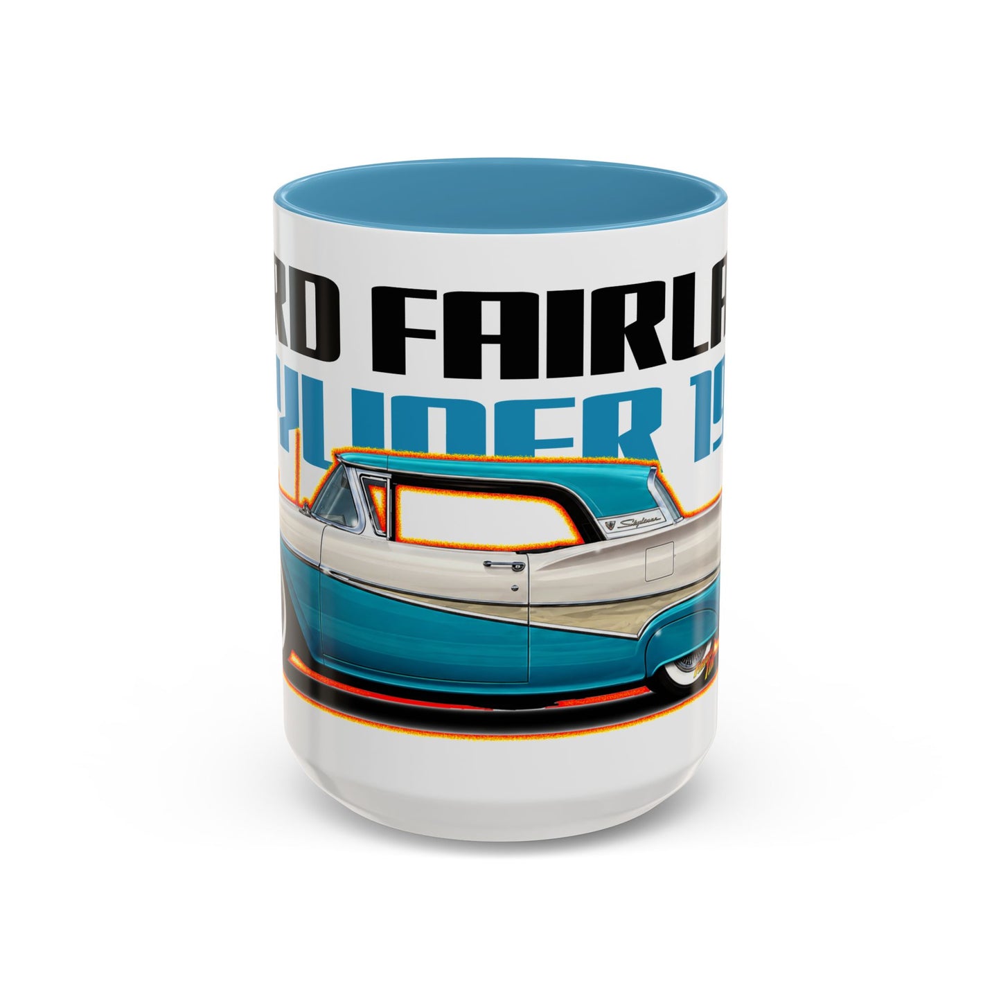 FORD FAIRLANE SKYLINER 1958 Collectible Fireball Art Coffee Mug - 2 Sizes