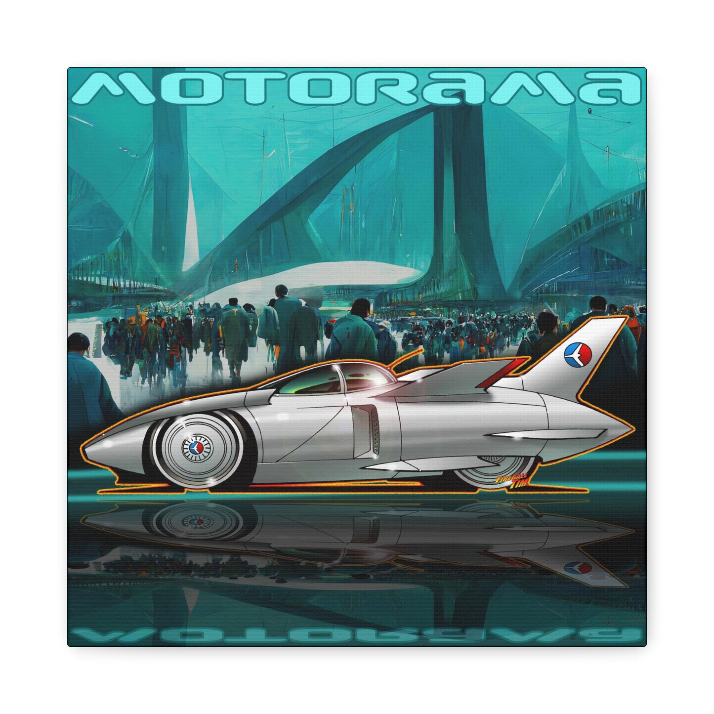 MOTORAMA FIREBIRD 1 Concept Car Fireball Art Canvas Print - 2 Sizes