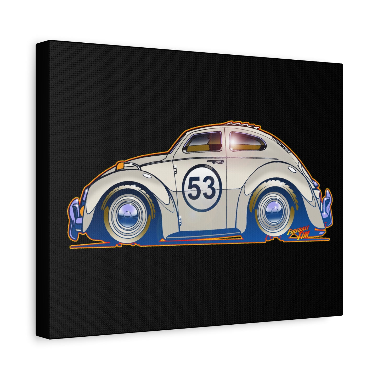 HERBIE THE LOVE BUG Movie Car Canvas Art Wall Print - 11x14