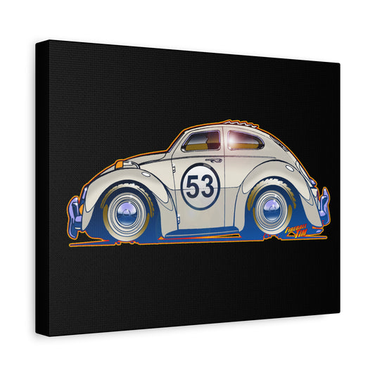 HERBIE THE LOVE BUG Movie Car Canvas Art Wall Print - 11x14