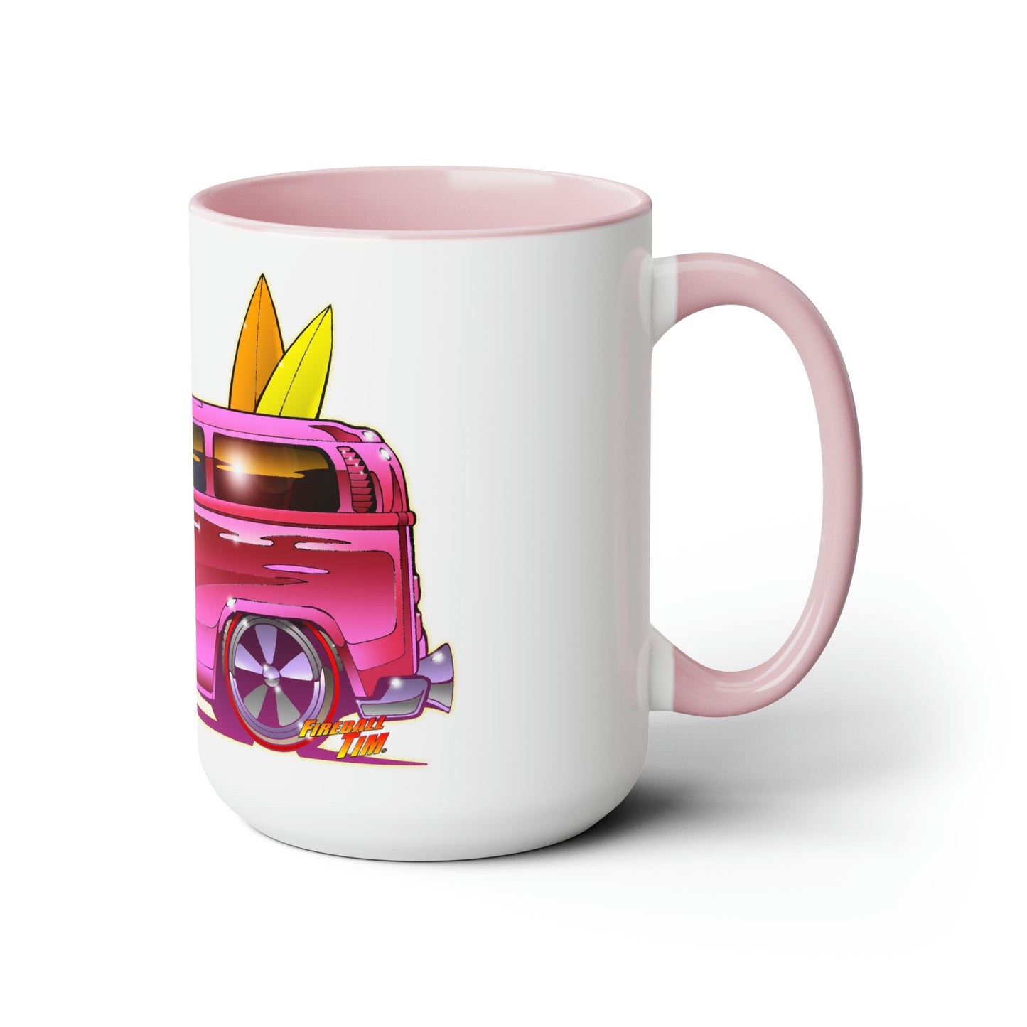 Hot Wheels PINK BEACH BOMB VW Bus Coffee Mug 15oz