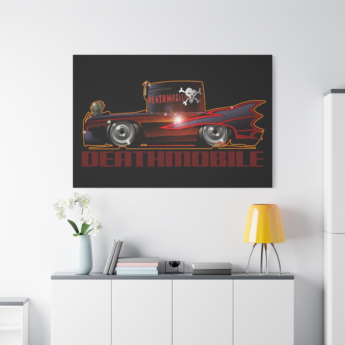 ANIMAL HOUSE DEATHMOBILE Fireball Art Canvas Wall Print