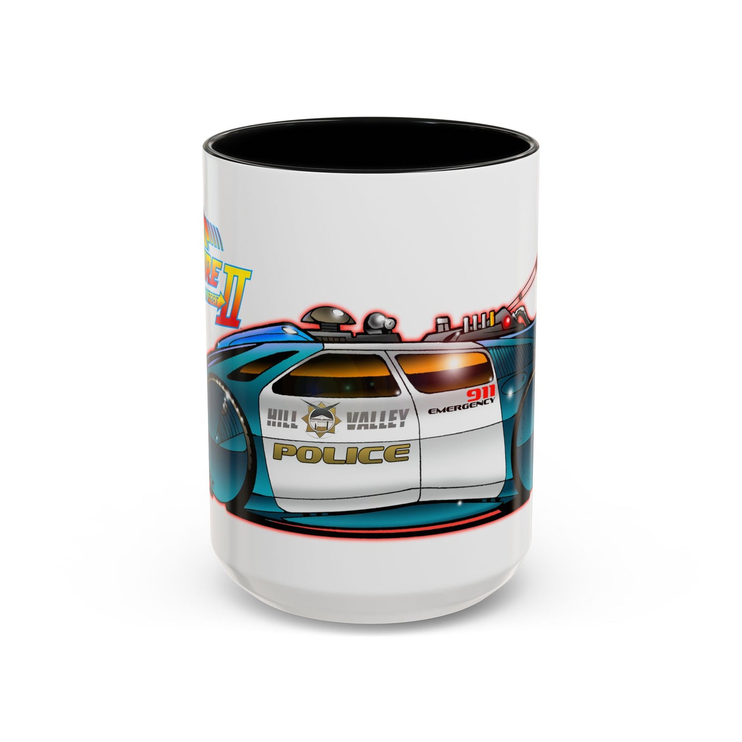 BACK to the FUTURE 2 Hill Valley Police Car Movie Car Coffee Mug 2 Sizes-Mug-Fireball Tim Garage