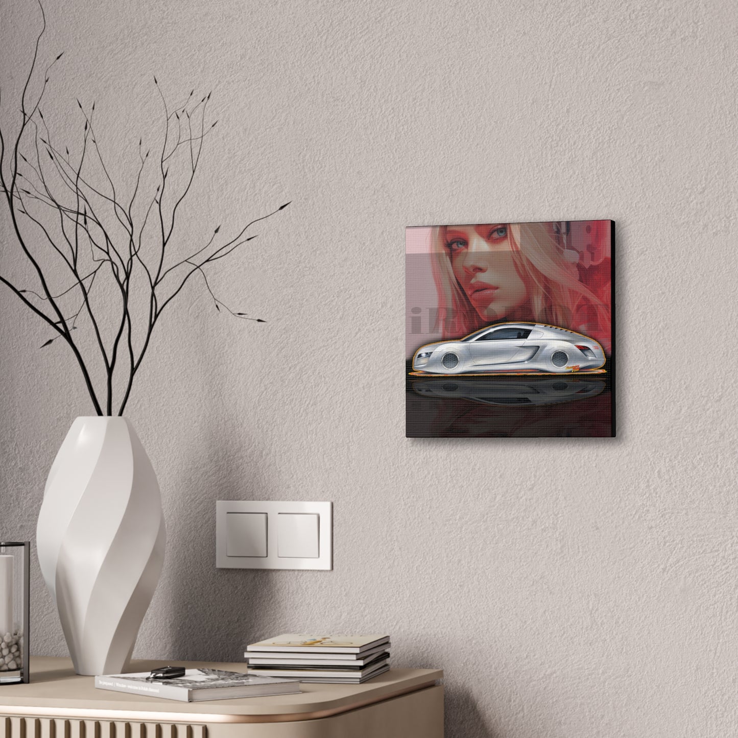 iROBOT AUDI CONCEPT Collectible Fireball Art Canvas Stretched Print