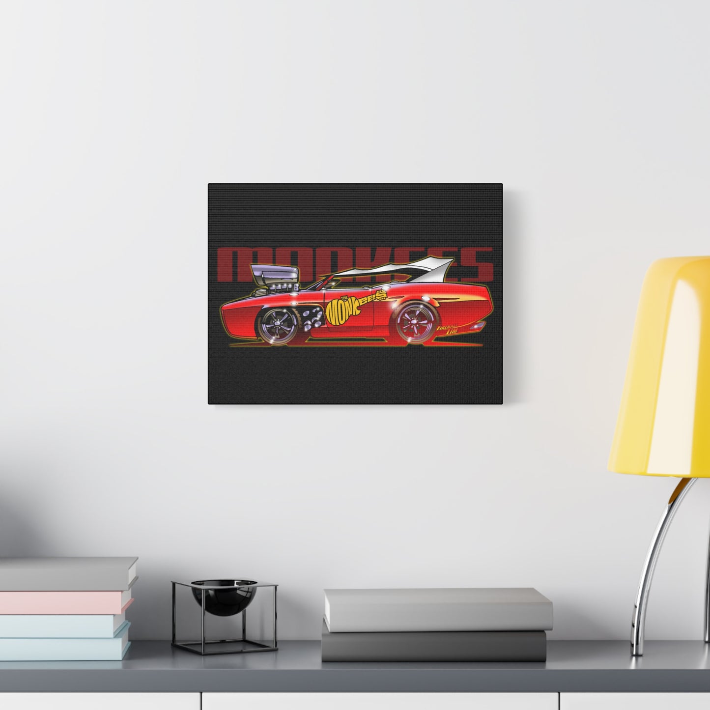 THE MONKEES Monkeemobile Fireball Canvas Art Wall Print - 11x14